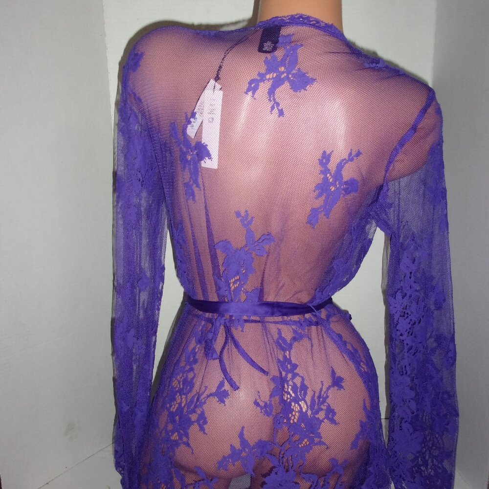 Victoria's Secret Purple Lace Robe - Picture 3 of 3